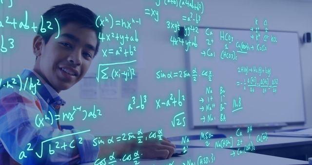 Young Student Engaging in Complex Mathematical Concepts in Classroom - Download Free Stock Images Pikwizard.com