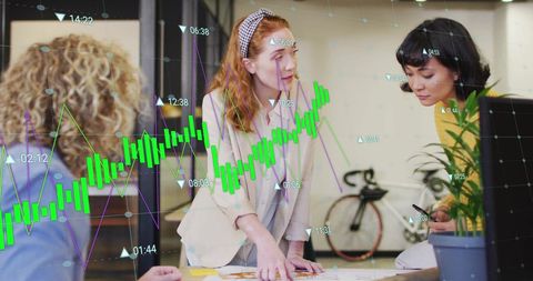 Team collaboration on business growth strategies