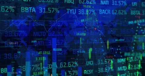 Digital Stock Market Analysis with Global World Map Background - Download Free Stock Images Pikwizard.com