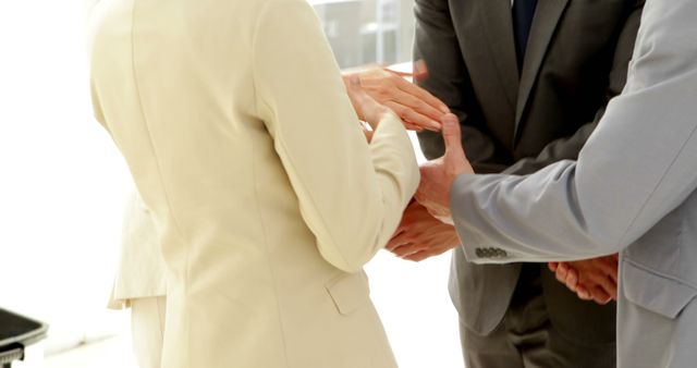 Group of Business People Shaking Hands in Collaboration Meeting - Download Free Stock Images Pikwizard.com