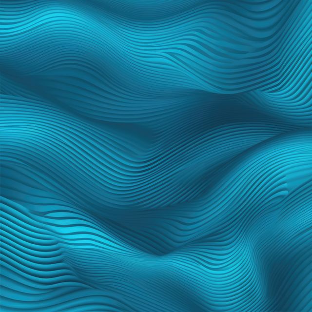 Abstract blue textured surface with wavy lines creating a 3D effect. Useful for modern design projects, website backgrounds, digital art displays, and technology-related graphics.
