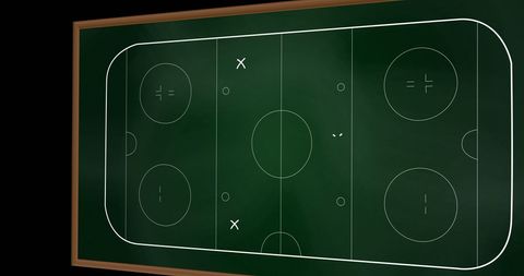 Hockey Rink Blueprint on Blackboard Conceptual Design