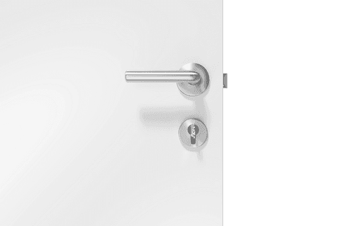 sleek metallic doorknob and lock on slightly open white door - Download Free Stock Videos Pikwizard.com