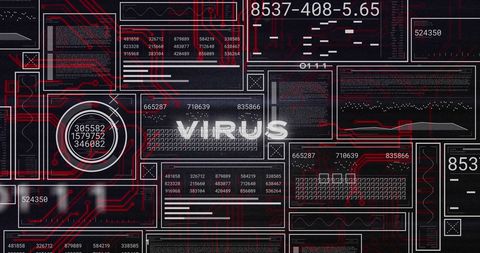 Digital Virus Visualization with Dynamic Data Flow - Download Free Stock Images Pikwizard.com