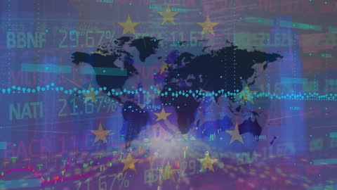 Global Economy and EU Data Processing Concept