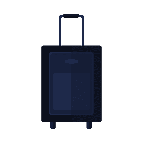 vector png illustration of blue luggage on transparent background - Download Free Stock Videos Pikwizard.com