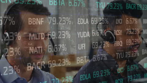 Financial Experts Analyzing Market Data in Office Space