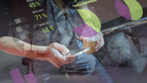 Digital Data Analytics with Professional Lifestyle Concept