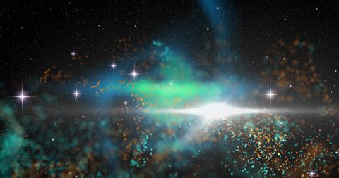 Vibrant Cosmic Particle Clouds in Deep Space - Download Free Stock Images Pikwizard.com