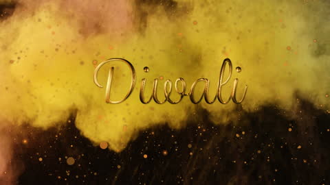 Festive Diwali Banner with Colorful Powder Explosion