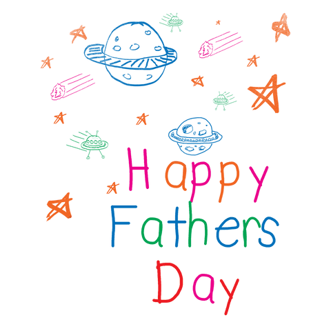 Colorful happy father's day transparent celebration illustration