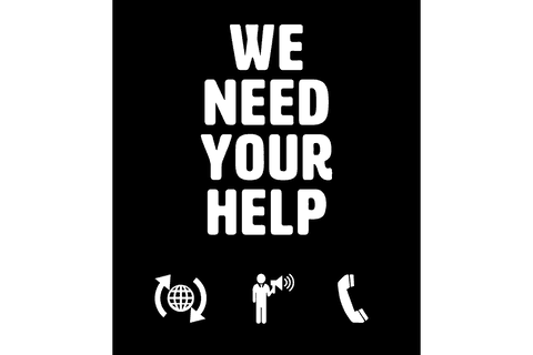 We need your help text art transparent background