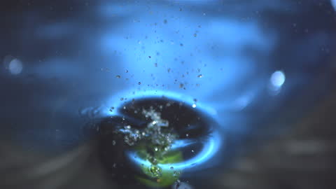 Effervescent Lime Splash in Water