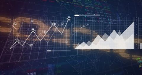 Dynamic Financial Charts with Global Data Networks Background - Download Free Stock Images Pikwizard.com