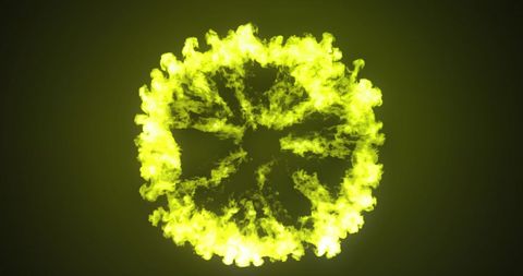Vibrant Yellow Explosion on Dark Background with Copy Space