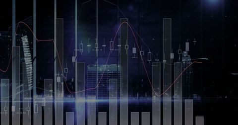 Abstract Financial Data with Dark Urban Background - Download Free Stock Images Pikwizard.com