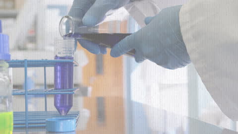 Scientist Handling Reagent in Modern Laboratory Setting
