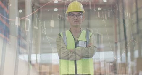 Warehouse Worker Analyzing Global Data Trends - Download Free Stock Images Pikwizard.com