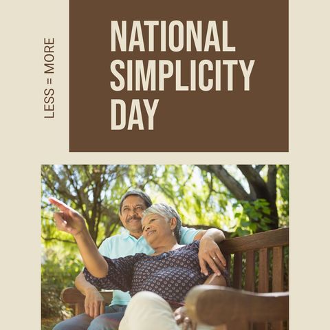 happy senior couple relaxing on national simplicity day - Download Free Stock Templates Pikwizard.com