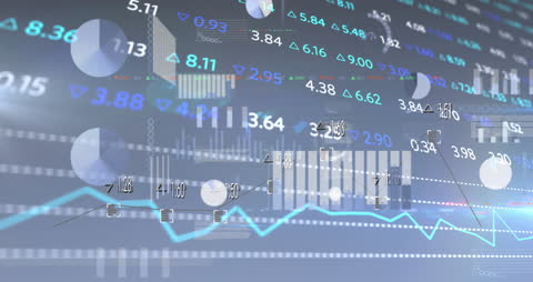 Stock Market Data Animation with Futuristic Visuals