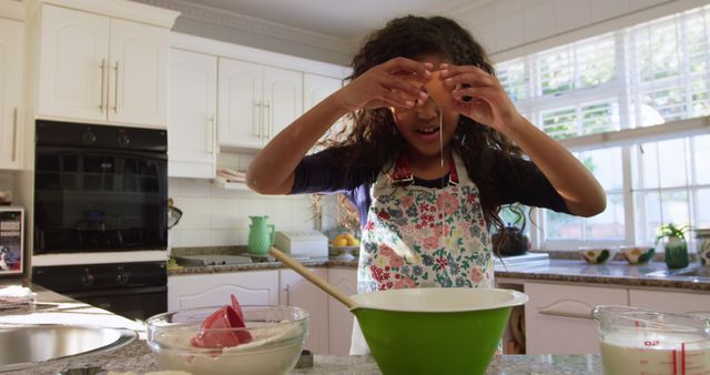 Young Girl Learning Baking in Bright Family Kitchen - Download Free Stock Images Pikwizard.com