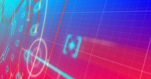 Futuristic Digital Interface with Scanning Scope and Global Grid - Download Free Stock Images Pikwizard.com