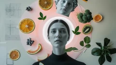 Contemporary Art Vibes with Fruits and Marble Busts