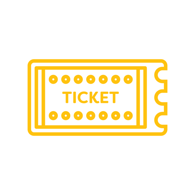 Yellow Ticket Illustration on Transparent Background for Events and Entertainment - Download Free Stock Videos Pikwizard.com