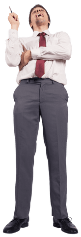 Successful Businessman Laughing with Confidence Transparent Background