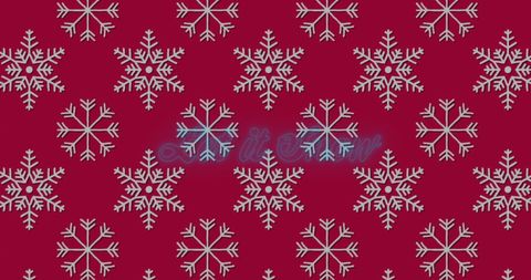 Festive Snowflake Pattern with Let it Snow Message - Download Free Stock Images Pikwizard.com