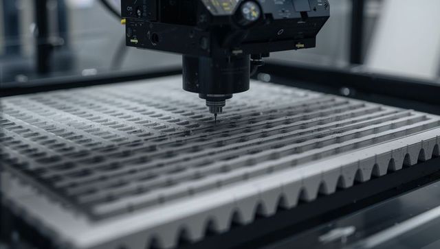 Rotating CNC Spindle Cutting Serrated Fixture Plate, Machining Precision Metal Pockets