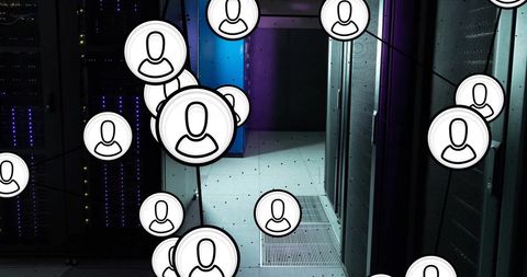 Digital Network Connections Over Computer Servers in Data Center - Download Free Stock Images Pikwizard.com