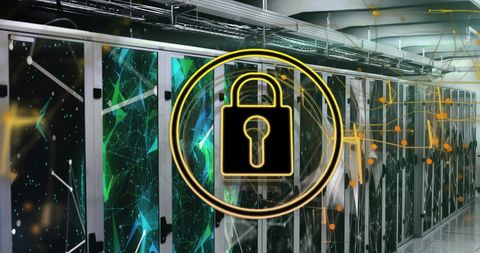 Secure Data Server Room Highlighting Cybersecurity Tech - Download Free Stock Images Pikwizard.com