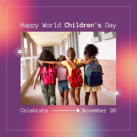 celebrating world children's day with joy and friendship - Download Free Stock Templates Pikwizard.com