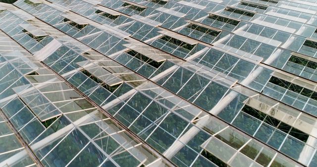 Aerial View of Solar Panel Farm with Reflective Glass Surfaces - Download Free Stock Images Pikwizard.com