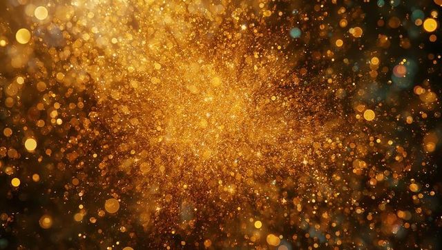Glamorous Celebration with Golden Bokeh Flecks