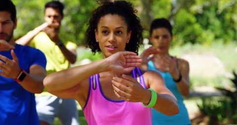 Diverse Group Engaging in Outdoor Fitness Class - Download Free Stock Images Pikwizard.com