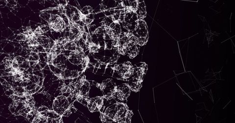 Abstract Digital Network Structures with Connections on Dark Background - Download Free Stock Images Pikwizard.com