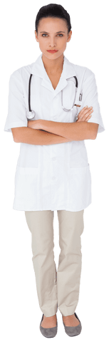 Pretty Female Nurse in Uniform with Stethoscope Transparent Background - Download Free Stock Videos Pikwizard.com