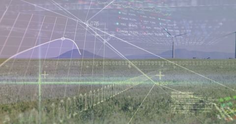 Digital Interface and Wind Turbines on Sustainable Landscape