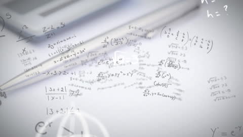 Animated Mathematical Equations Floating in Festive Countdown