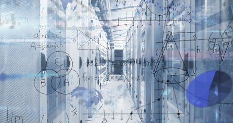 Mathematical Equations and Technology in Modern Data Center - Download Free Stock Images Pikwizard.com