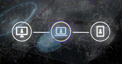 Digital connectivity across devices in network visualization