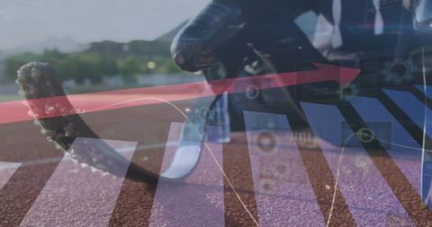 Dynamic Graphs Blending with Paralympic Runner on Track