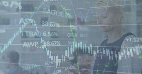 businesswoman analyzing financial stock charts on smartphone - Download Free Stock Images Pikwizard.com