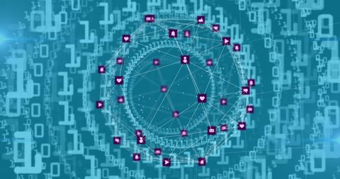 Abstract Digital Network Binary Code Interface Concept - Download Free Stock Images Pikwizard.com