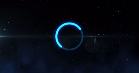 Glowing Digital Loading Circle in Space - Download Free Stock Images Pikwizard.com