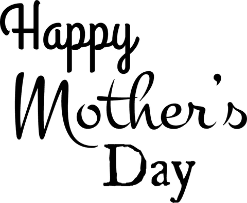 Happy mother's day modern greeting transparent background