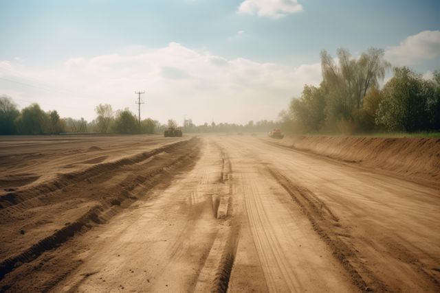 Dirt track in countryside with blue skies, created using generative ai technology - Download Free Stock Photos Pikwizard.com