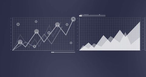 Futuristic Financial Data Processing Overlay with Graphs - Download Free Stock Images Pikwizard.com